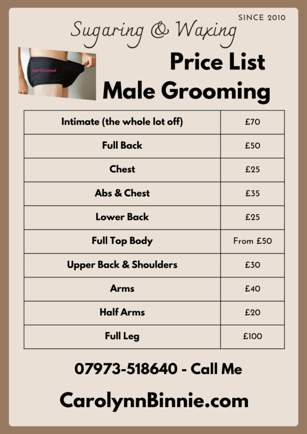 Sugaring & Waxing Price List Yoga Classes in Herne Bay