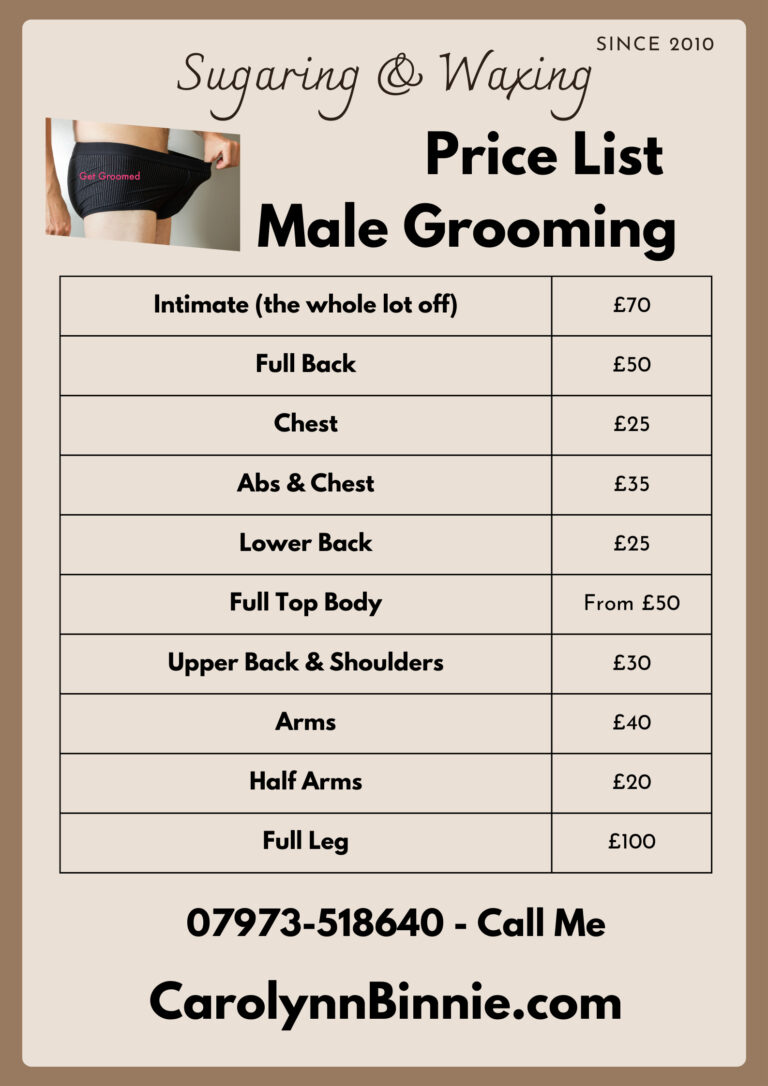 Sugaring & Waxing Price List Yoga Classes in Herne Bay